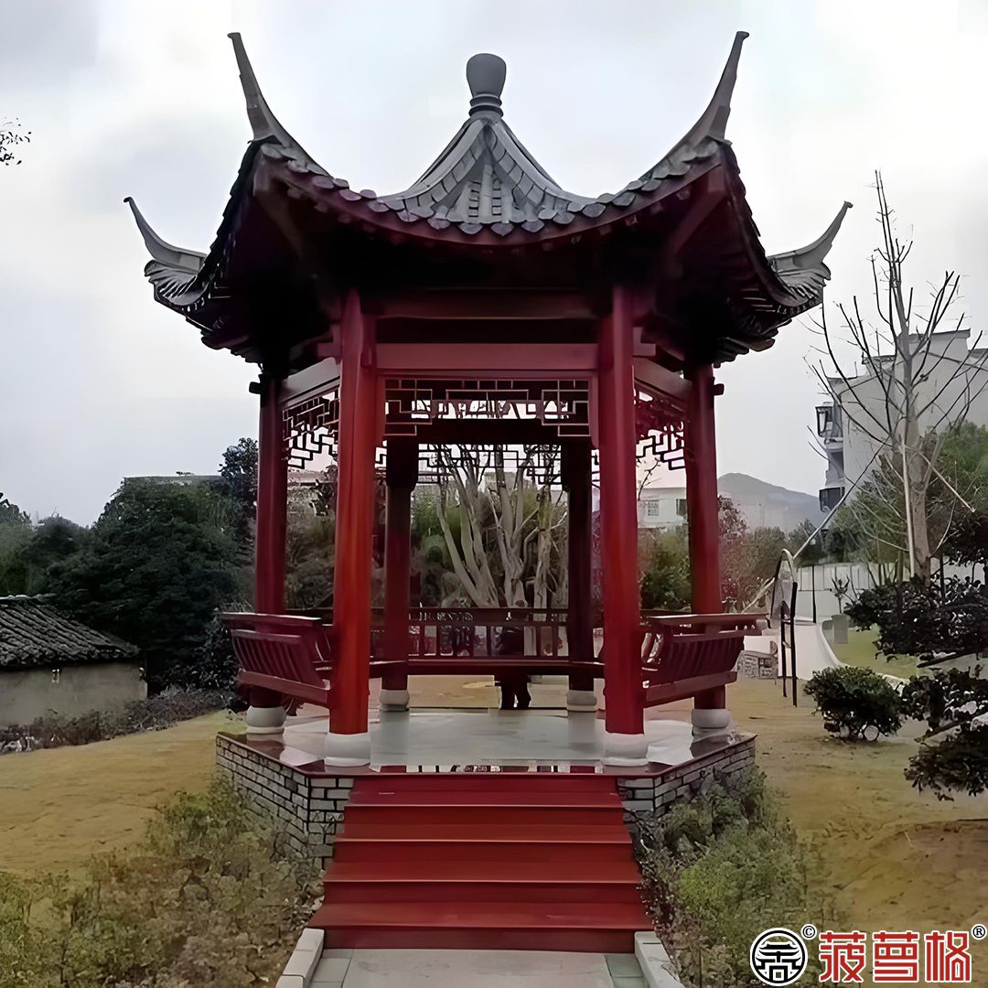 苏州造园菠萝格六角亭设计文案 苏州造园菠萝格六角亭设计文案
